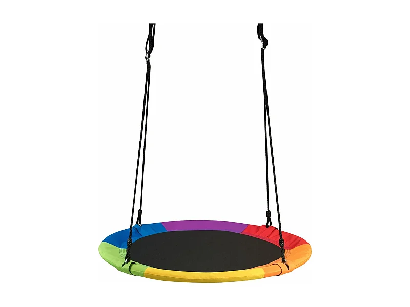 Ronde vogelnestschommel 100 CM diameter voor boomondersteund Maximale belasting 150 KG Buiten, Multicolor
