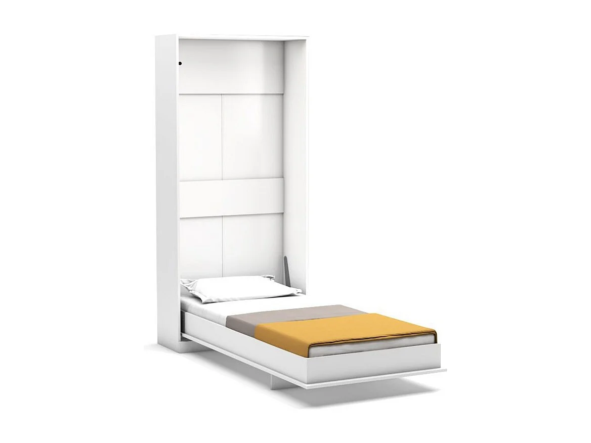 Cama dobrável vertical branca 90x200 cm