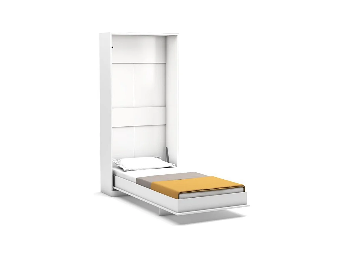 Lit escamotable verticaux blanc 90x200cm
