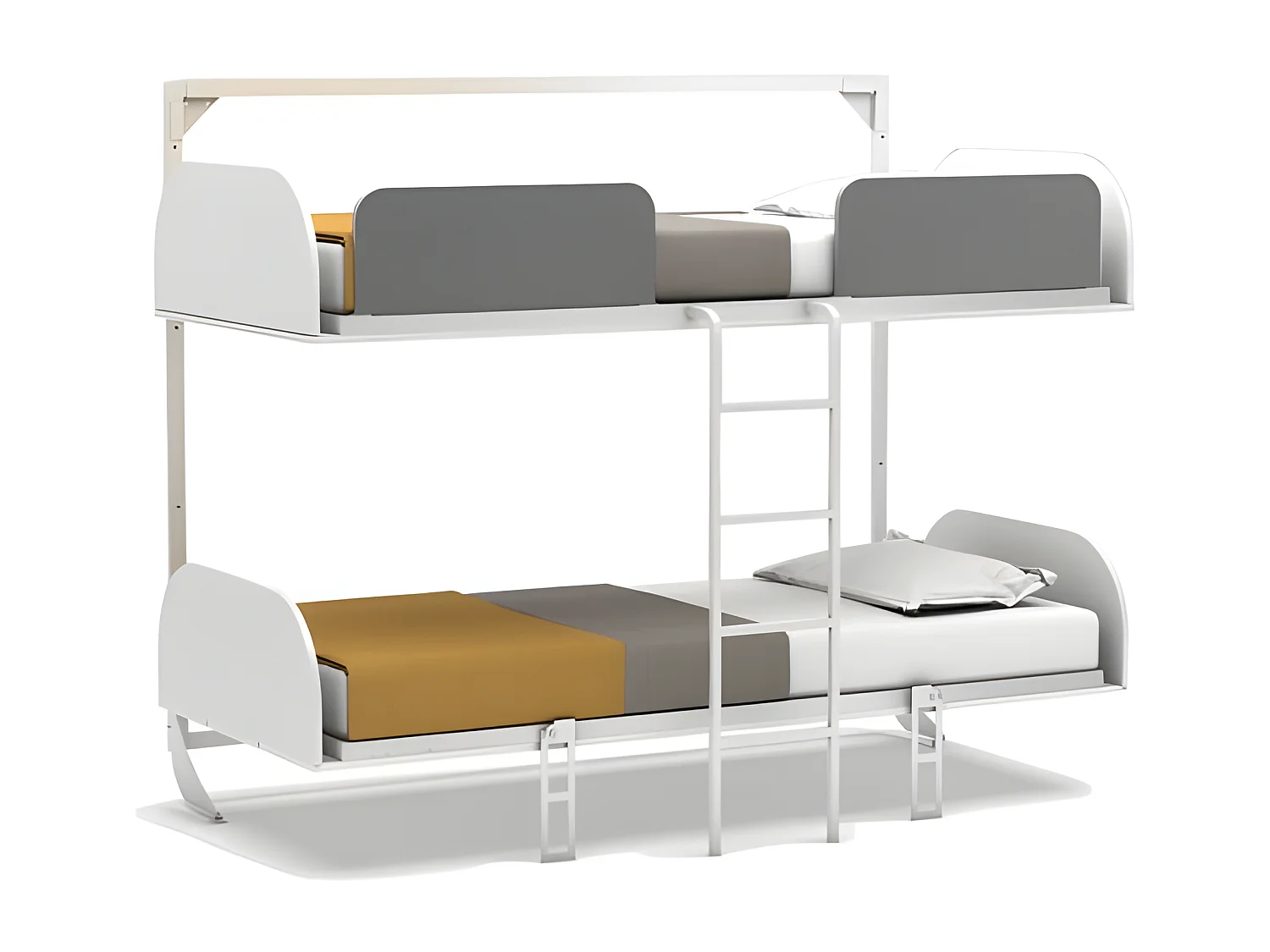 Etagenbett klappbar weiß 90x200/90x200cm