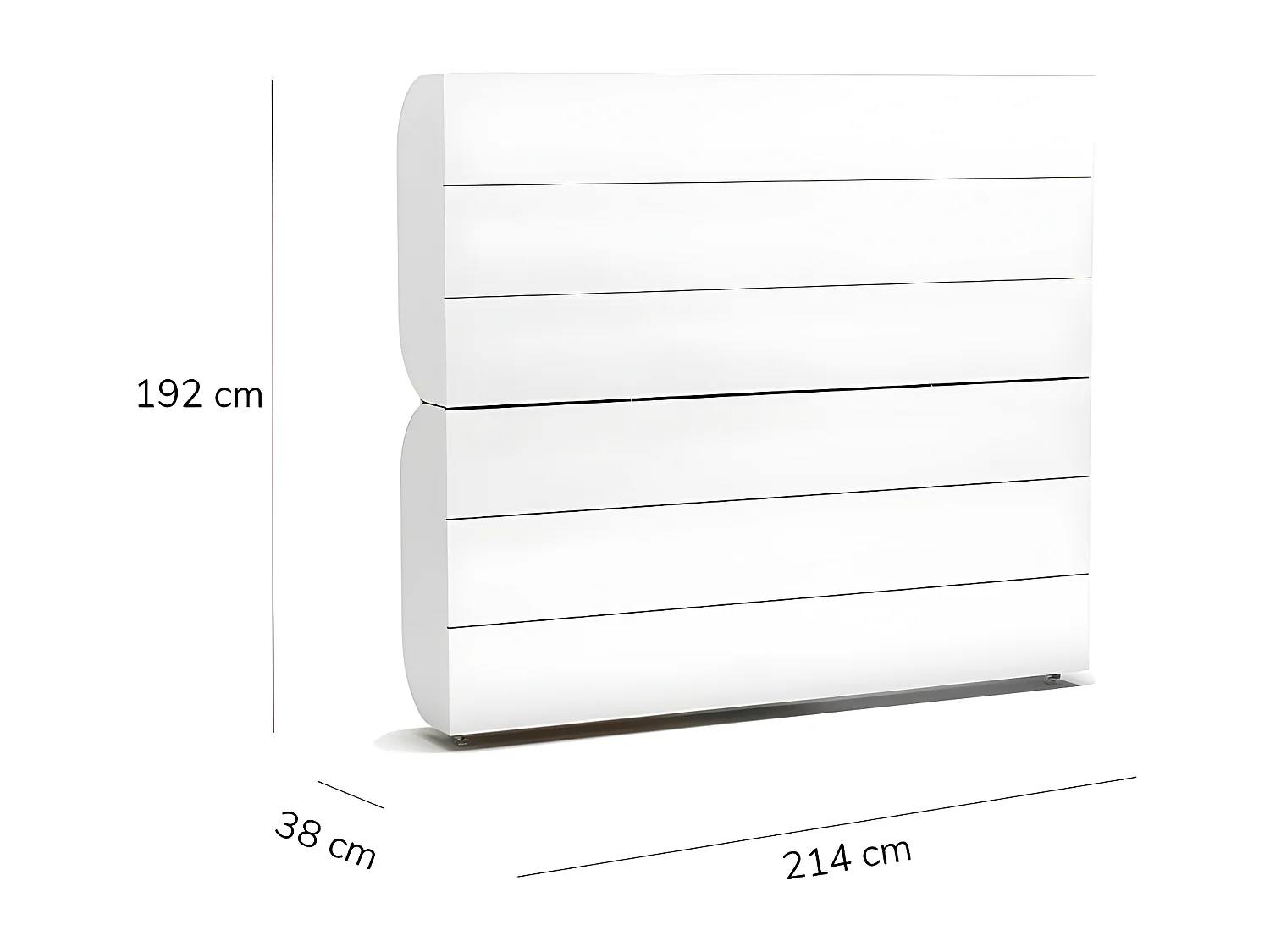 Lit superposé escamotable + matelas blanc 90x200/90x200cm