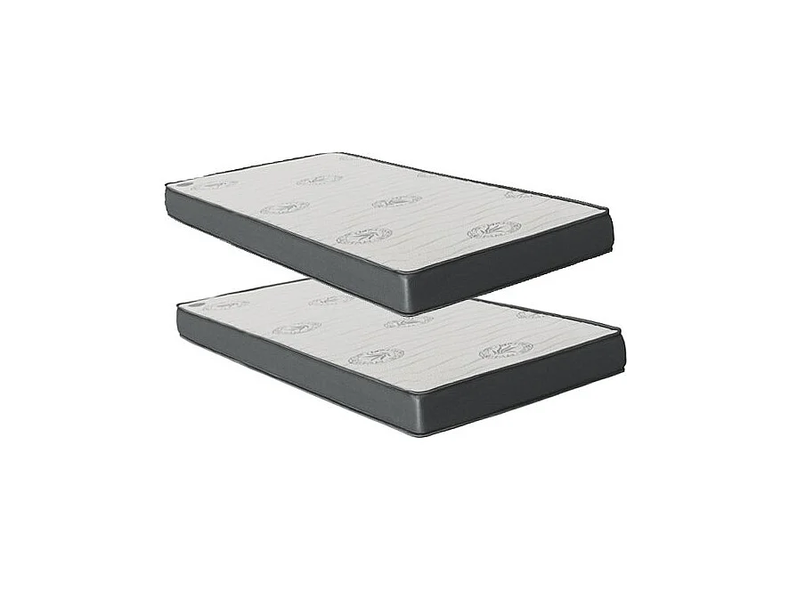 Etagenbett klappbar + Matratzen weiß 90x200/90x200cm