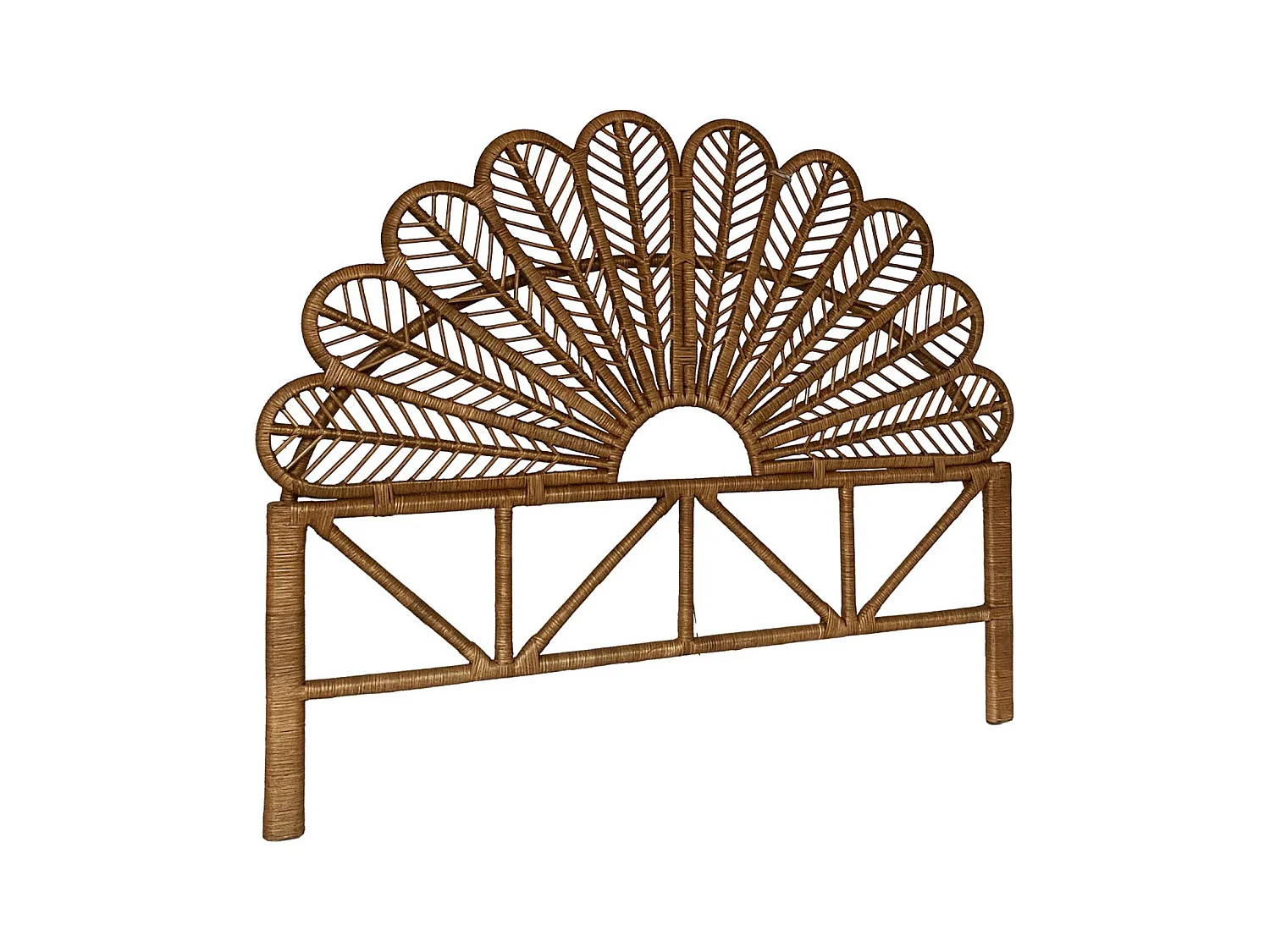 Tête de lit en rotin naturel  L 160 x P6 x H130cm