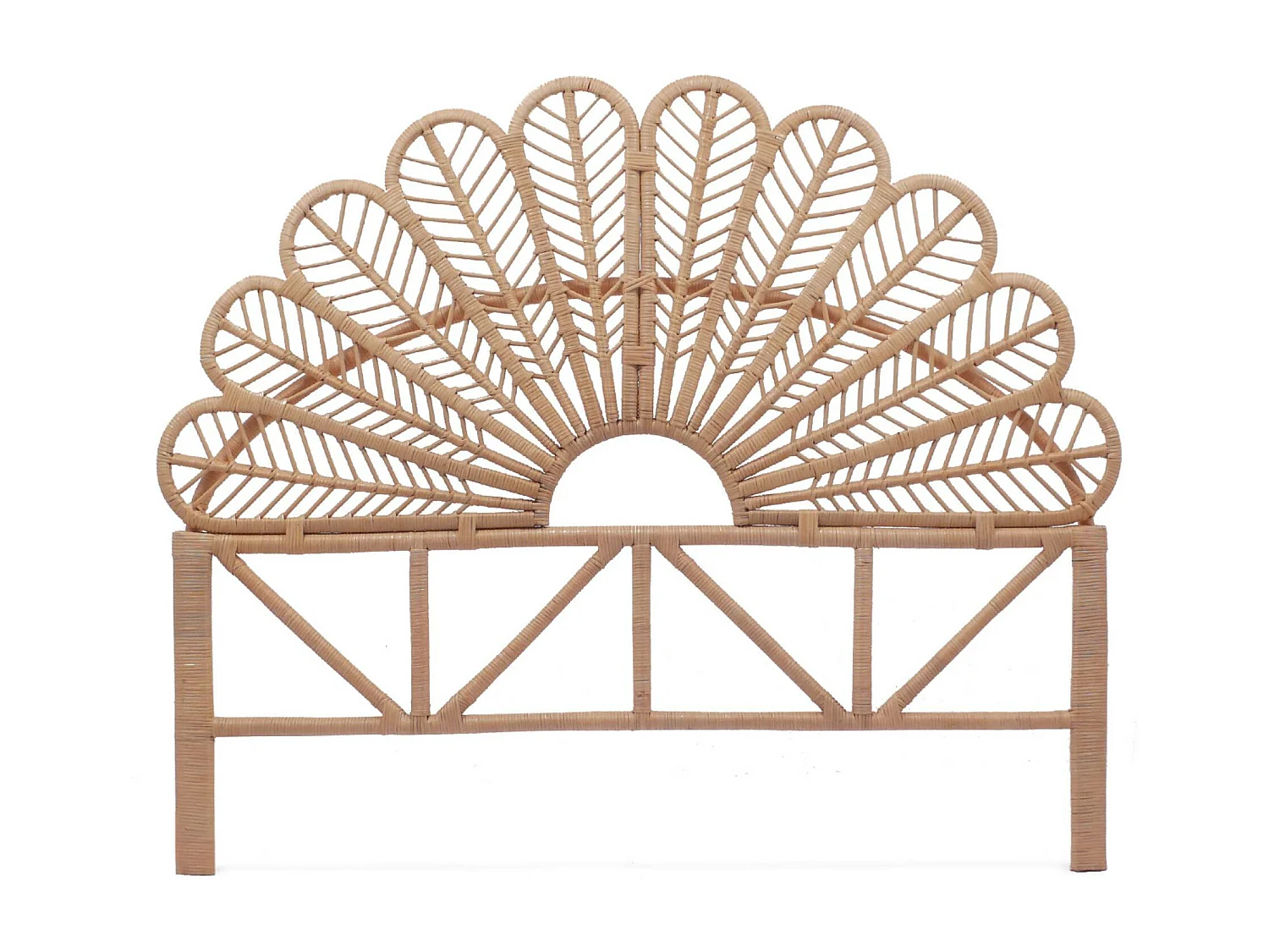 Tête de lit en rotin naturel. Anggun. 160x6x130 cm