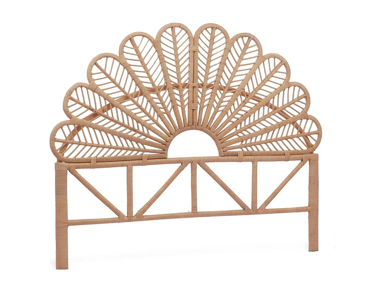 Tête de lit en rotin naturel. Anggun. 160x6x130 cm