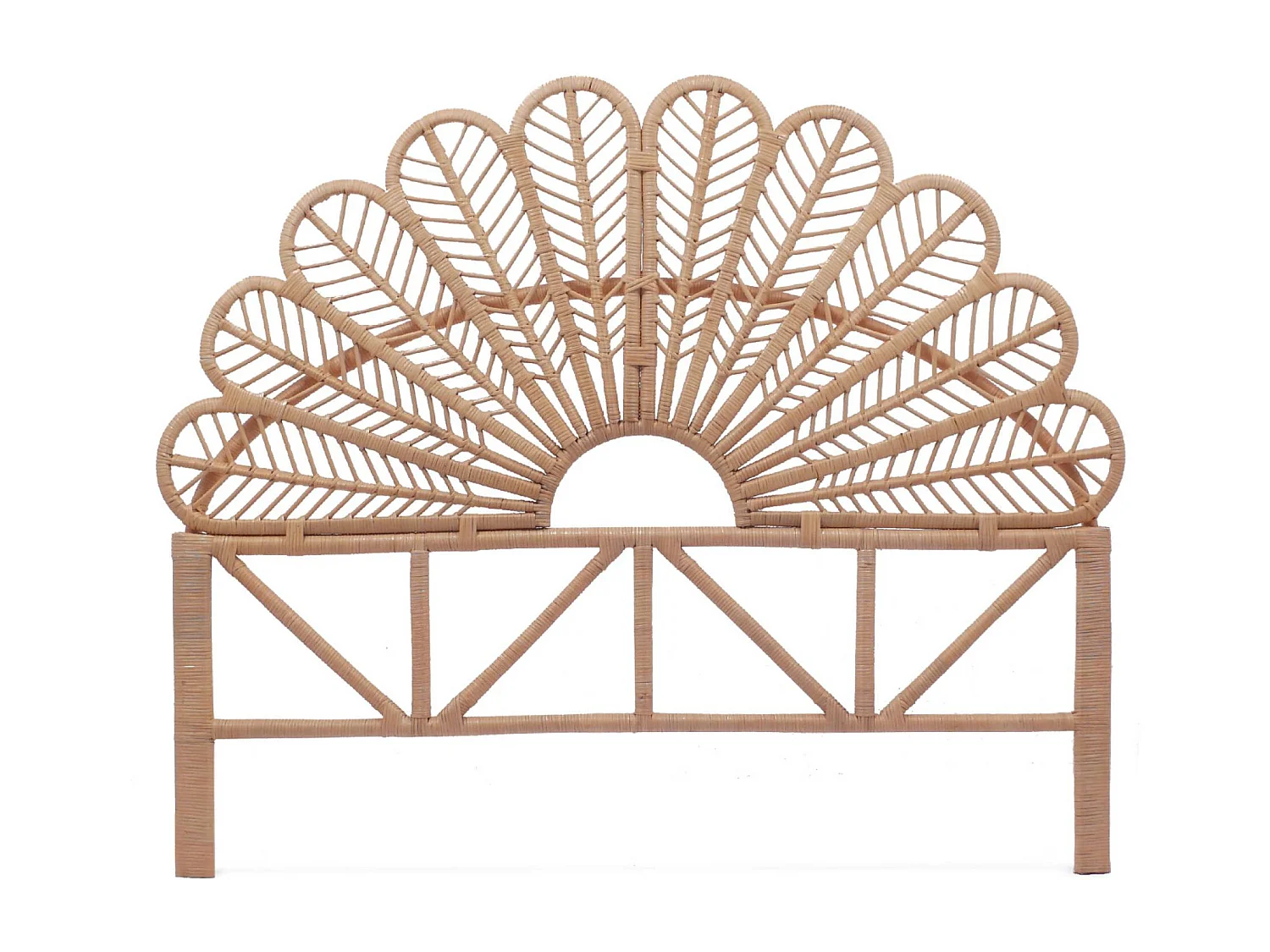 Tête de lit en rotin naturel. Anggun. 160x6x130 cm