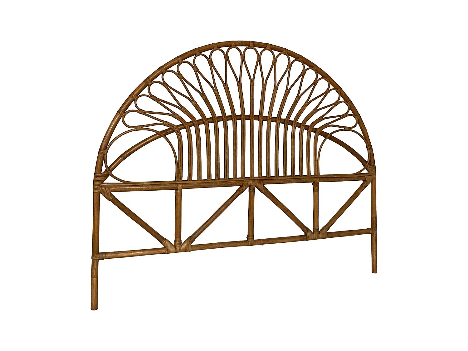 Tête de lit en rotin foncé L 140 x P3 x H115cm