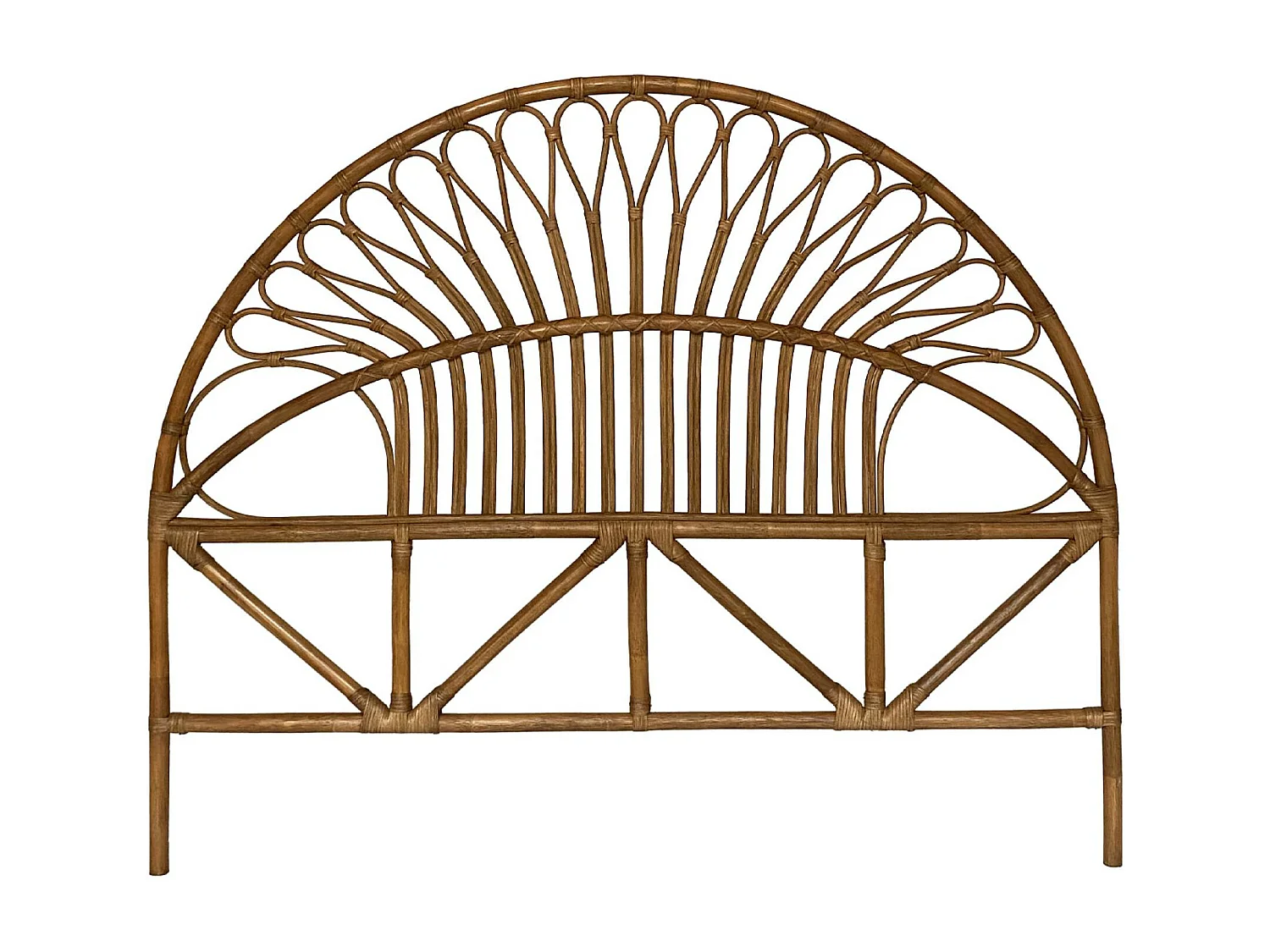 Tête de lit en rotin foncé L 140 x P3 x H115cm