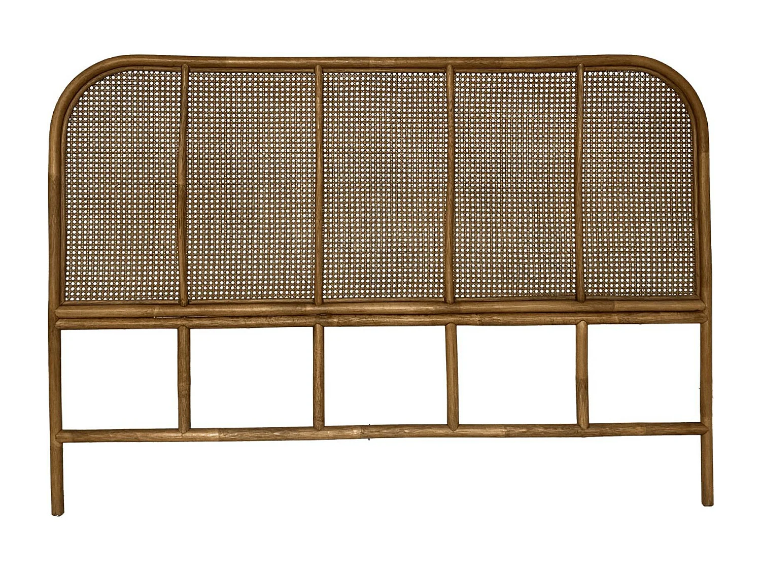 Tête de lit en rotin foncél et cannage. L 160 x P3 x H110cm