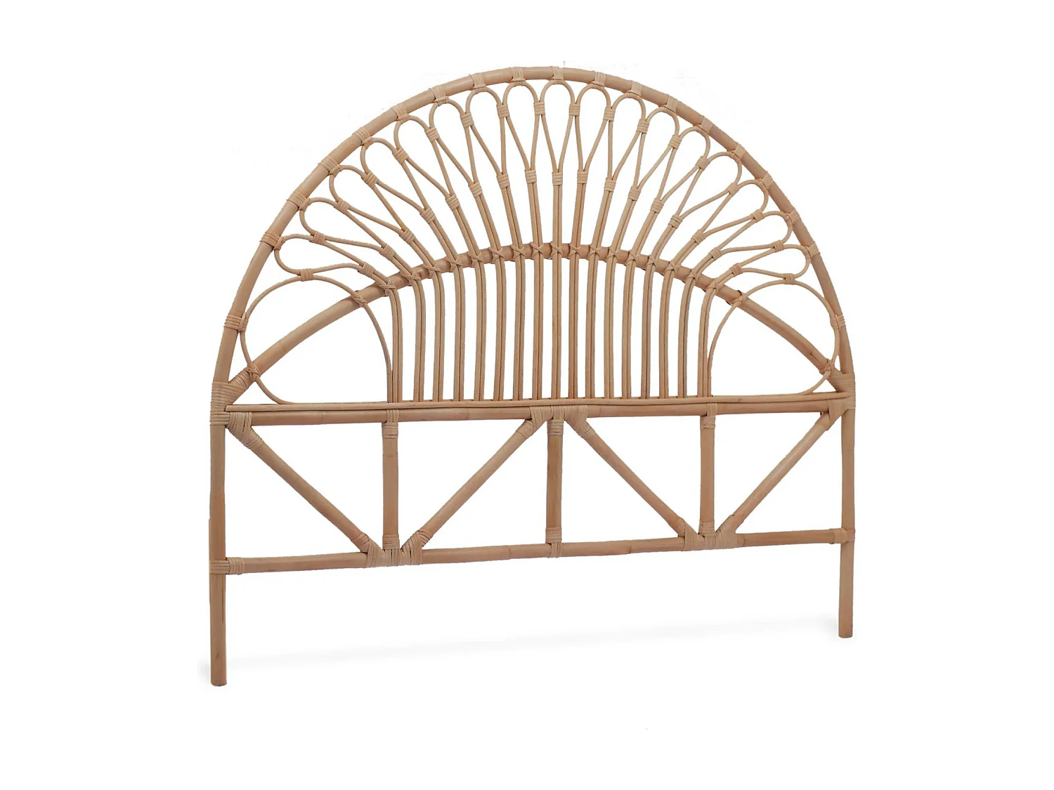 Tête de lit en rotin naturel. L 140 x P3 x H115cm