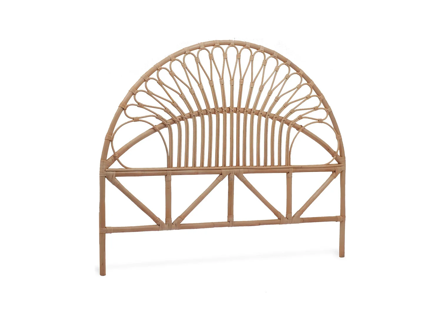 Tête de lit en rotin naturel. L 140 x P3 x H115cm