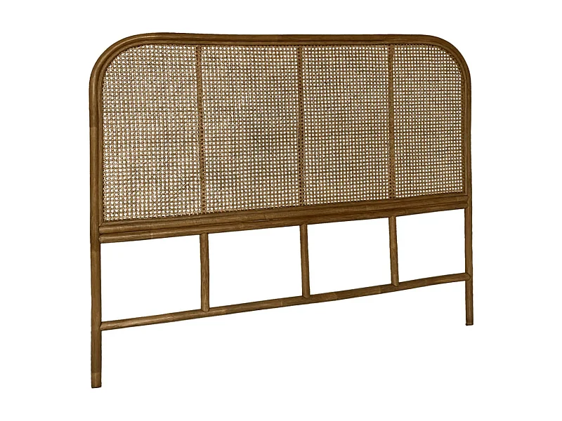 Tête de lit en rotin naturel et cannage. L 140 x P3 x H110cm