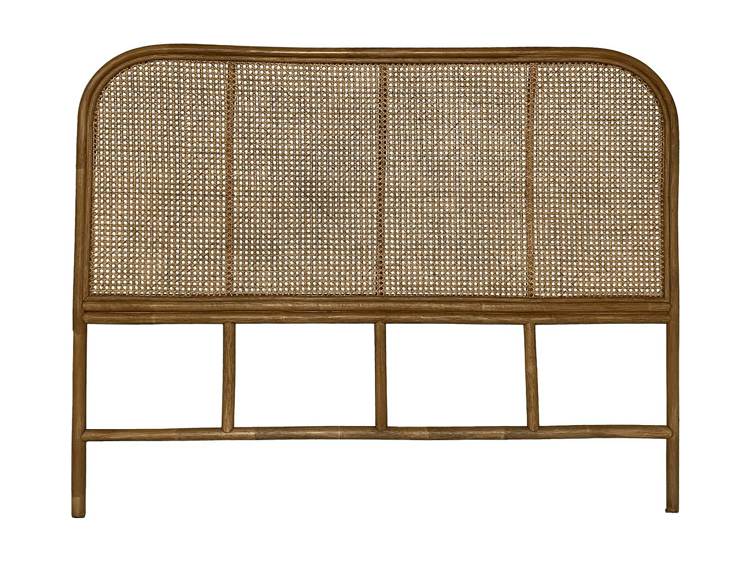 Testata in rattan scuro e canna da zucchero, sumatra, 140x3x110 cm