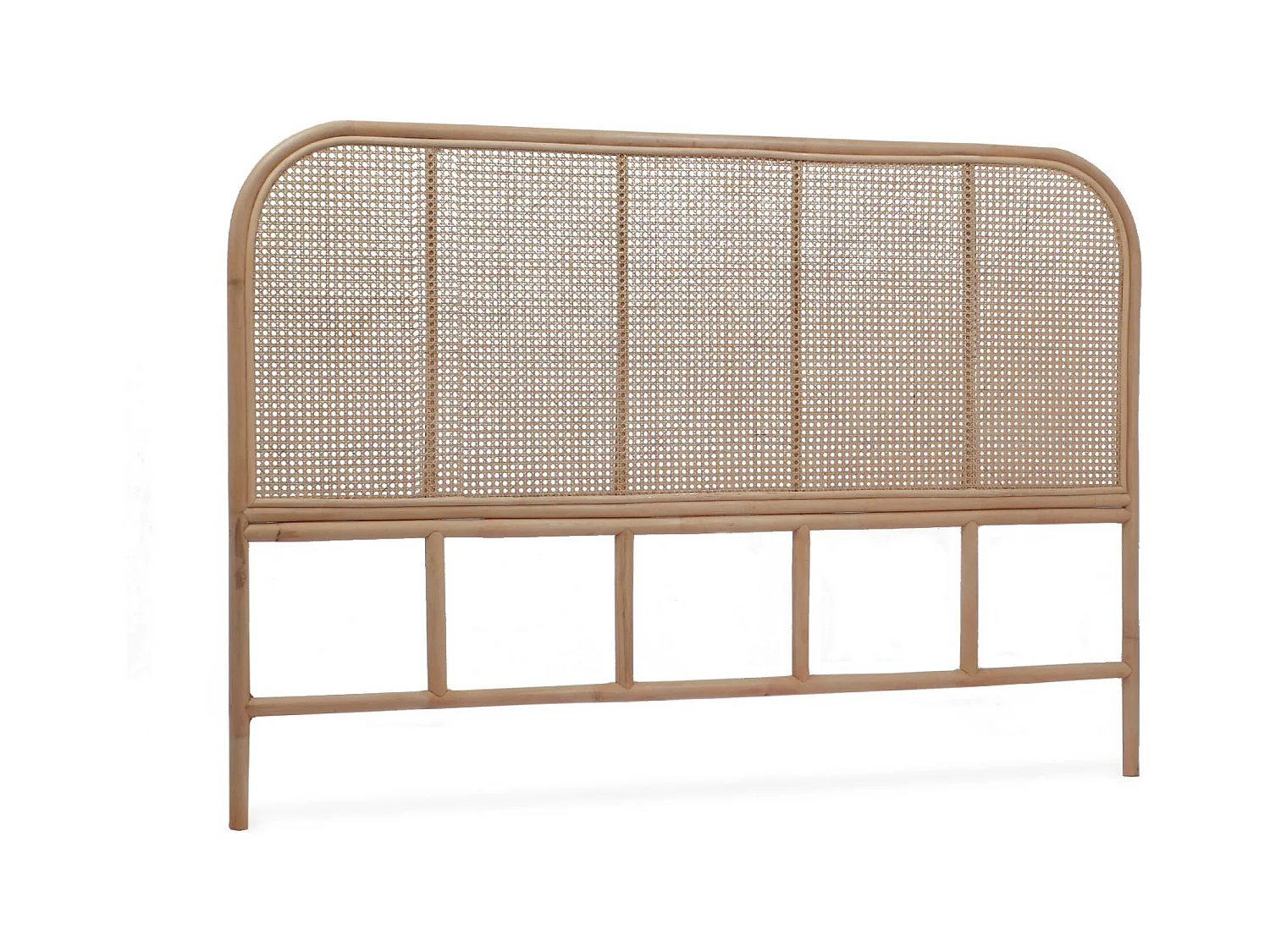 Tête de lit en rotin naturel et cannage. L 160 x P3 x H110cm