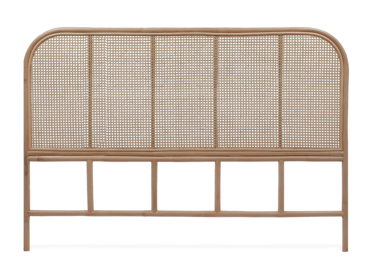 Tête de lit en rotin naturel et cannage. L 160 x P3 x H110cm