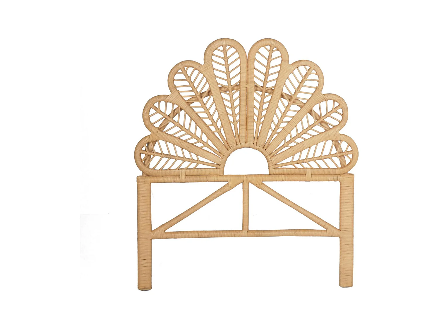 Tête de lit en rotin naturel pour chambre enfant 90 x 100cm