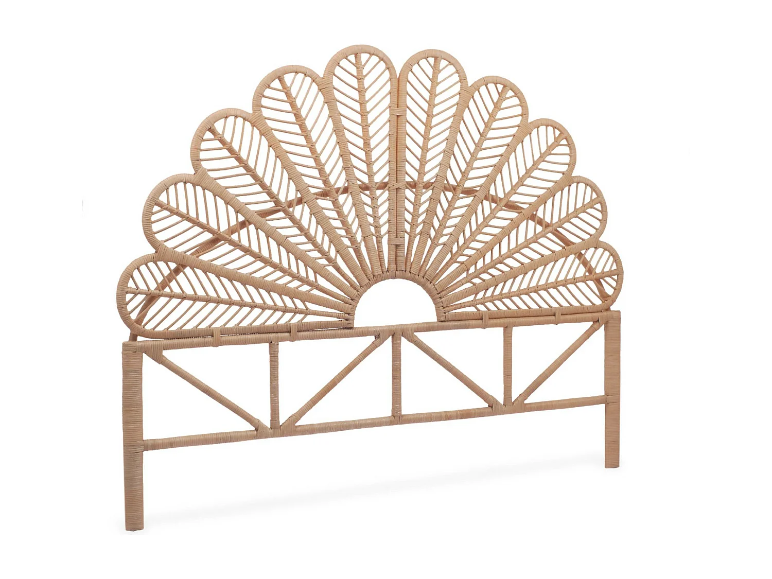 Tête de lit en rotin naturel  L 140 x P6 x H115cm