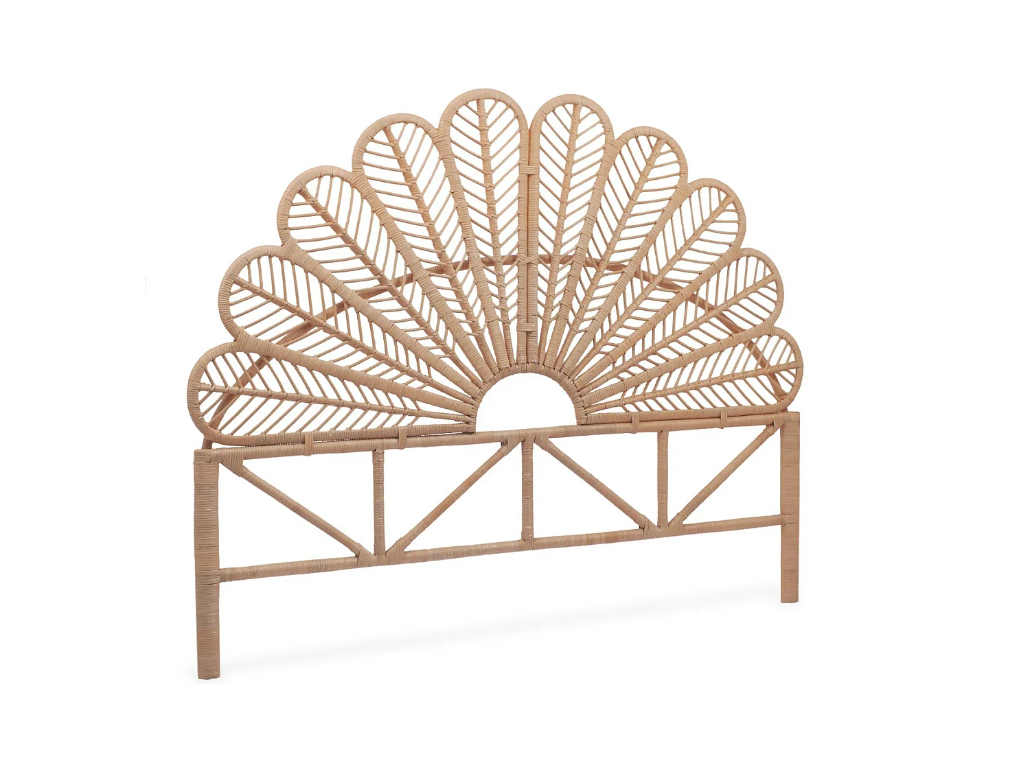 Tête de lit en rotin naturel  L 140 x P6 x H115cm