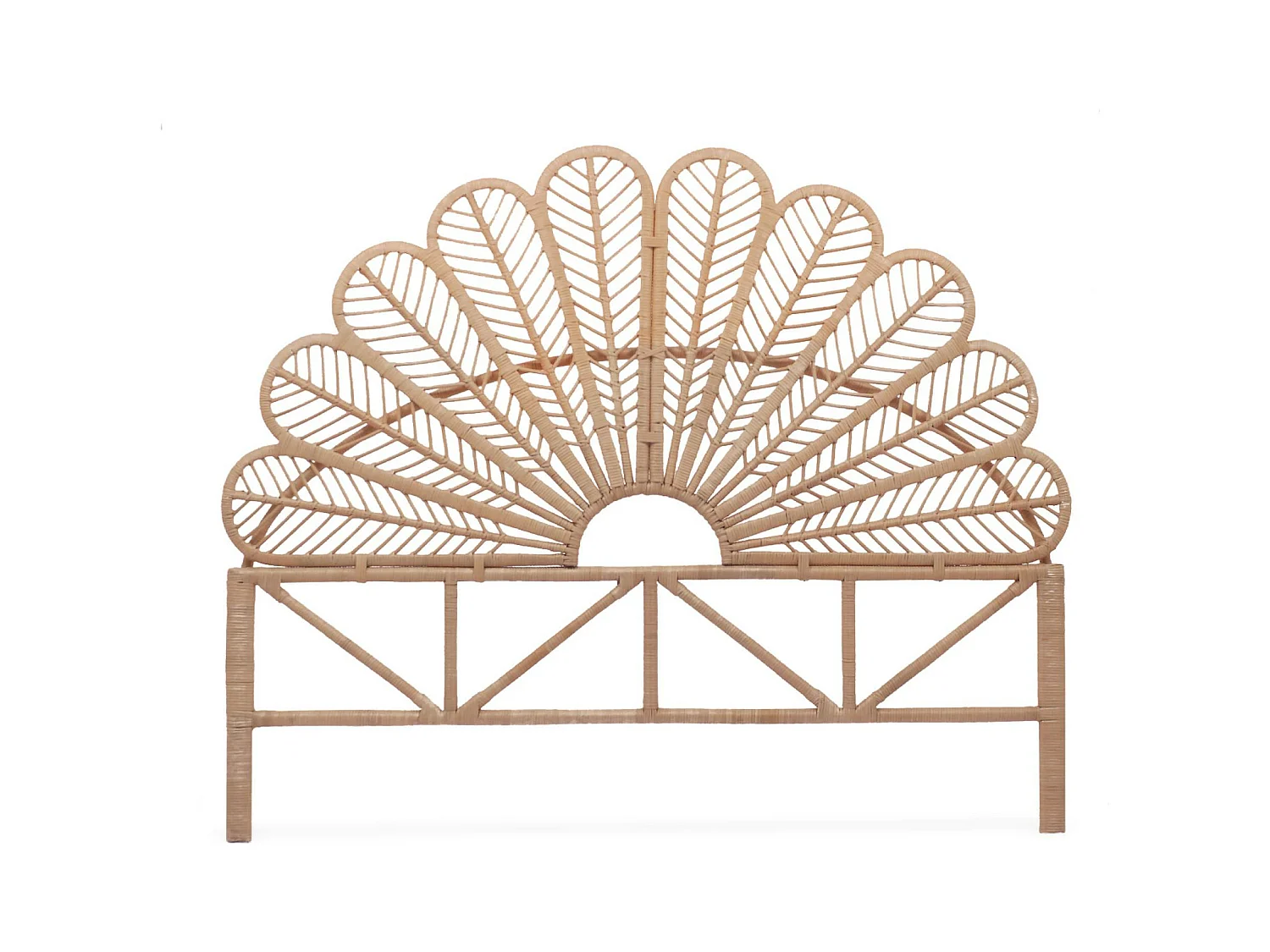 Tête de lit en rotin naturel  L 140 x P6 x H115cm