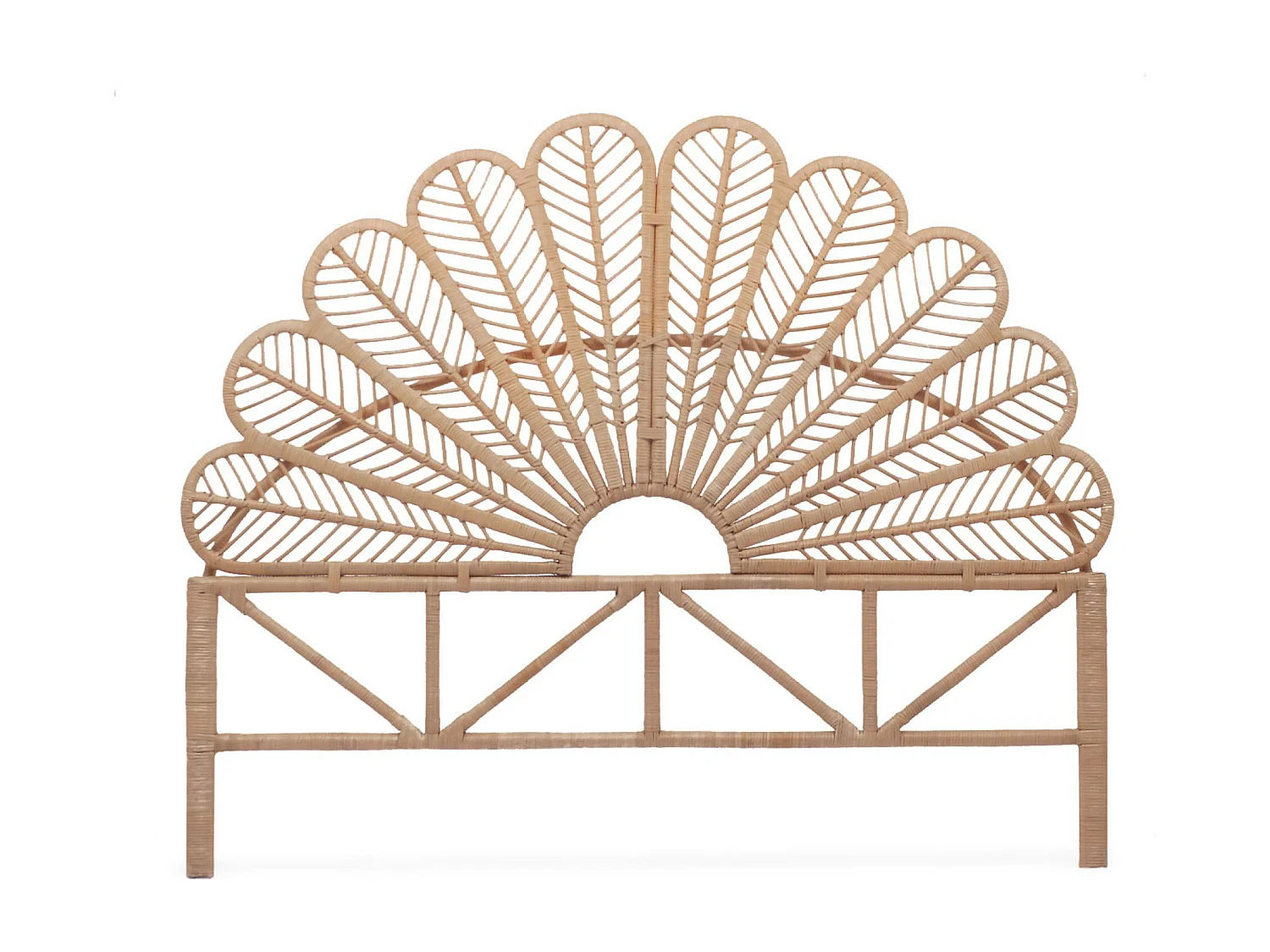 Tête de lit en rotin naturel  L 140 x P6 x H115cm