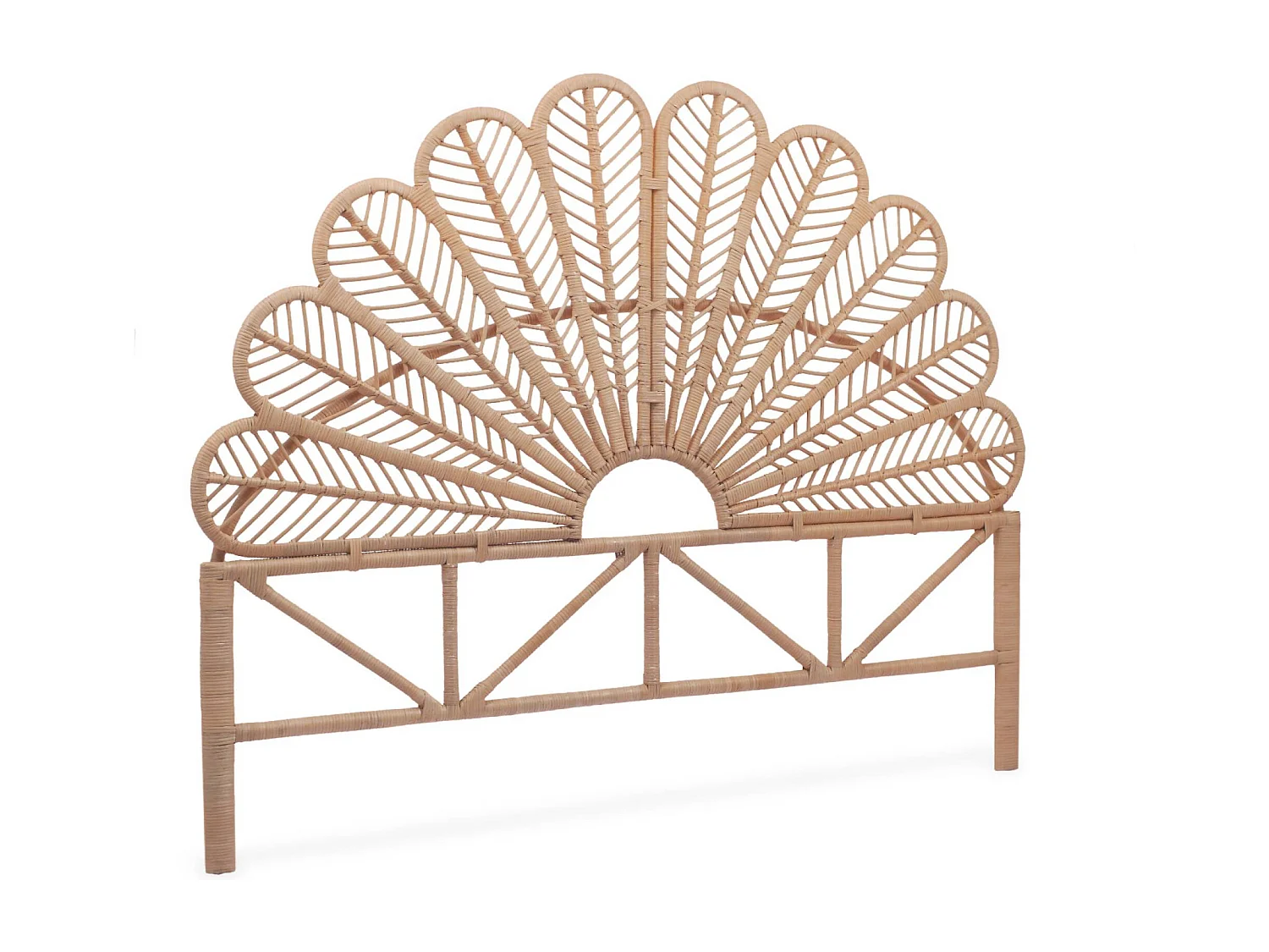 Tête de lit en rotin naturel  L 140 x P6 x H115cm