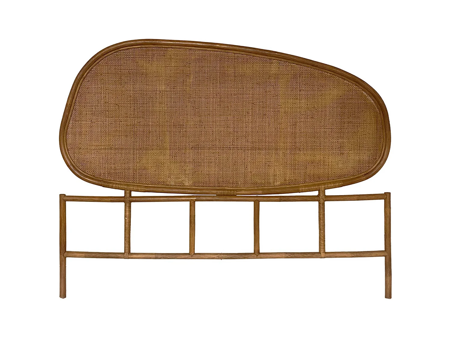 Tête de lit organique en rotin foncé SAMOA 160cm