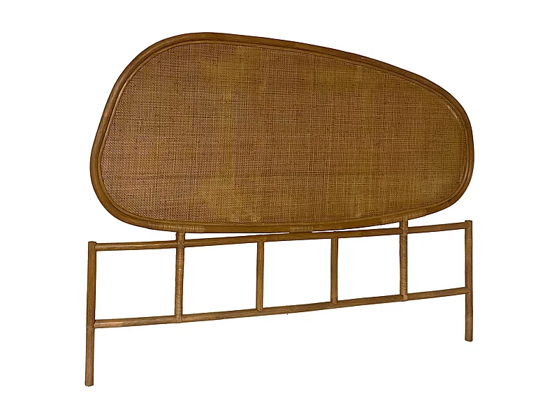 Tête de lit organique en rotin foncé SAMOA 160cm