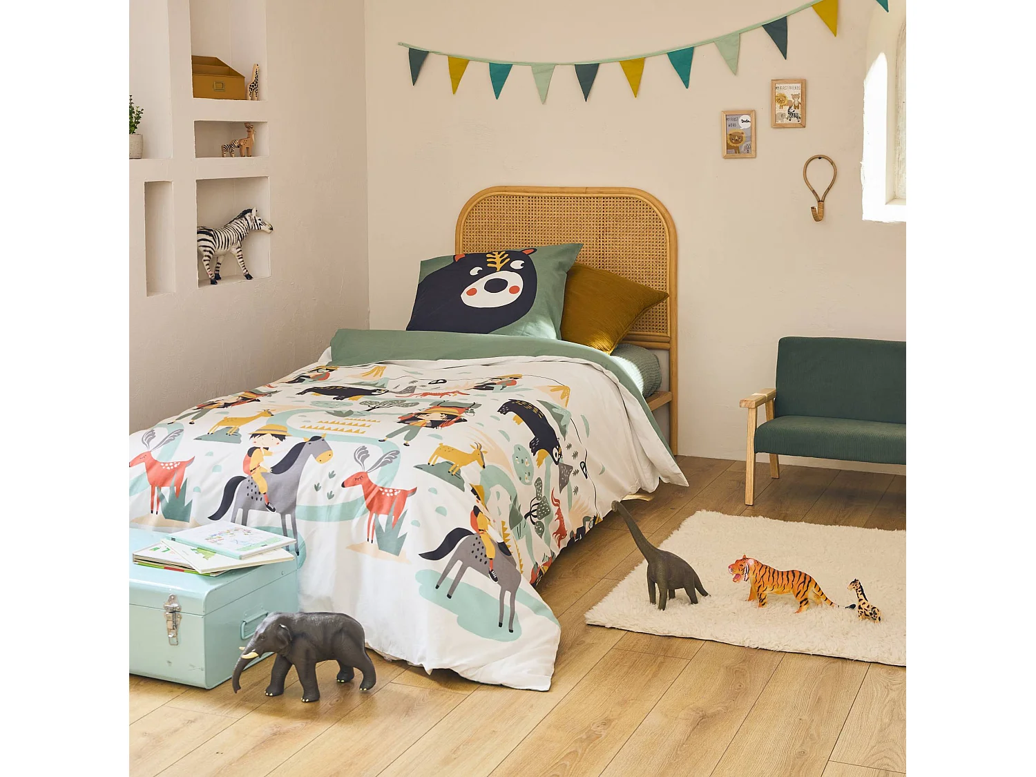 Testiera in rattan naturale e canna