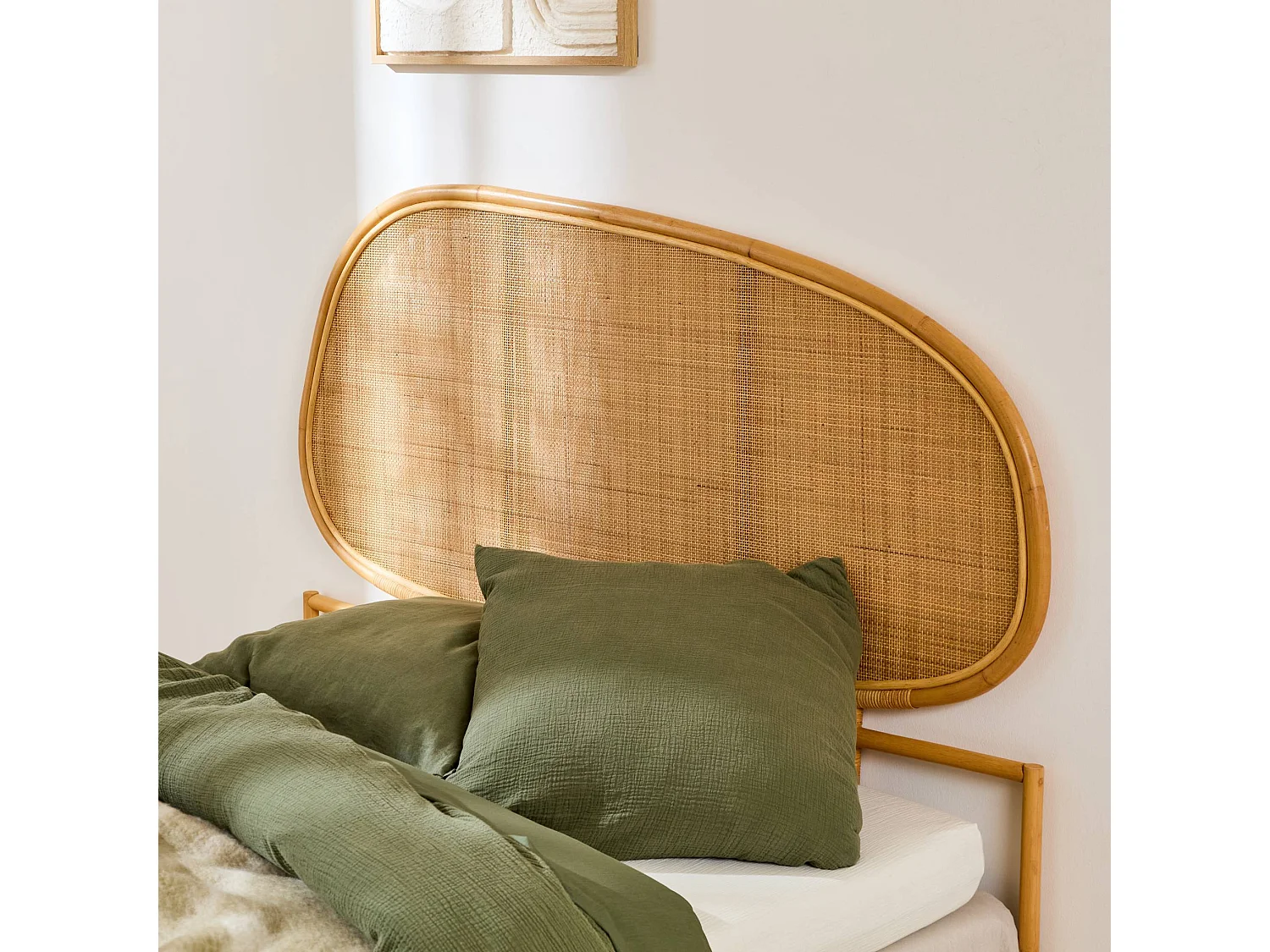 Tête de lit organique en rotin naturel SAMOA 160cm