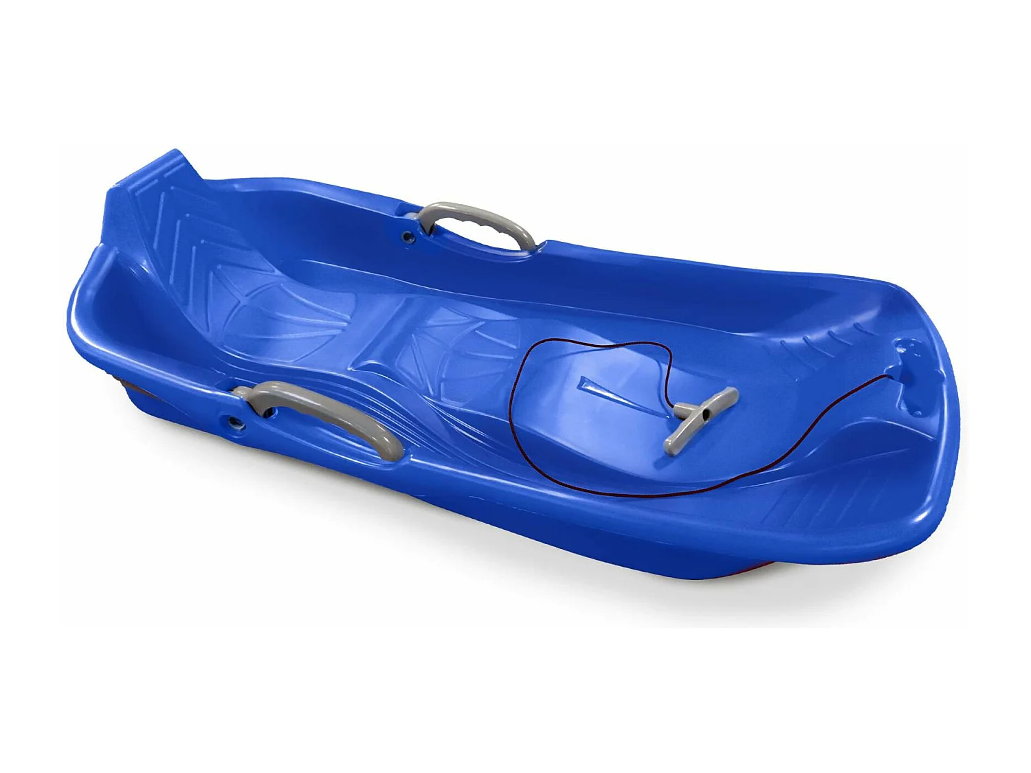 Trineo con frenos y cuerda de 2 plazas, set de 2 azul