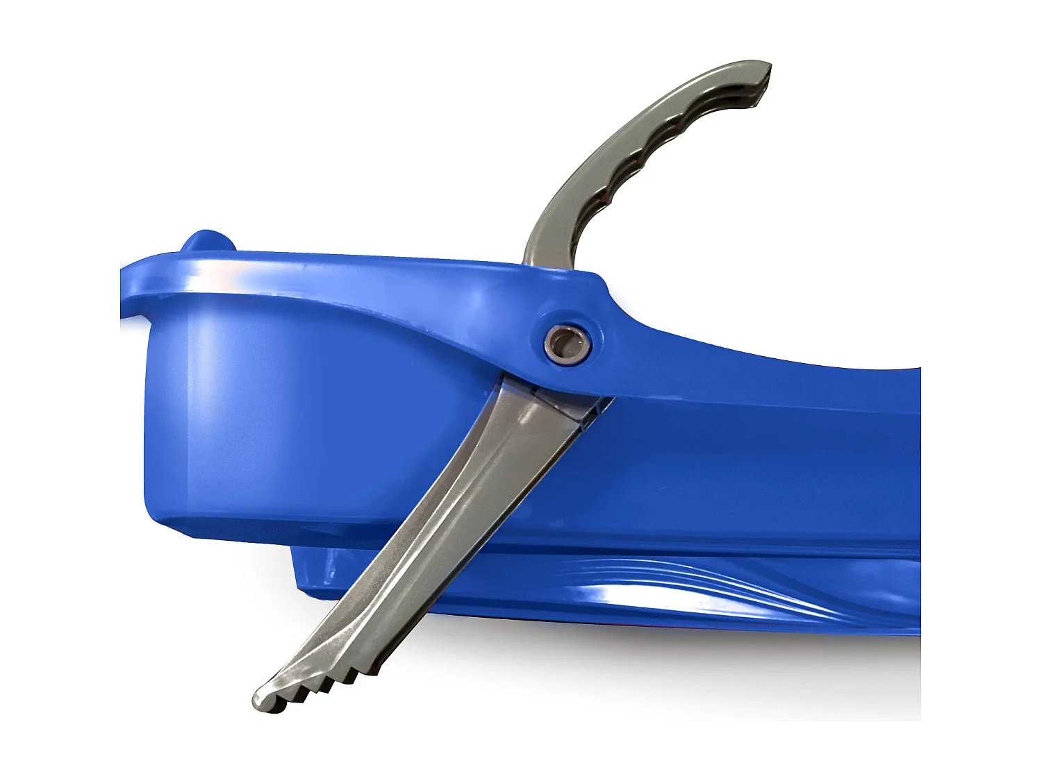 Trineo con frenos y cuerda de 2 plazas, set de 2 azul