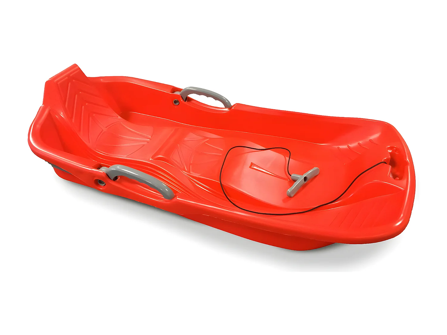 Trineo con frenos y cuerda de 2 plazas, set de 2 rojo