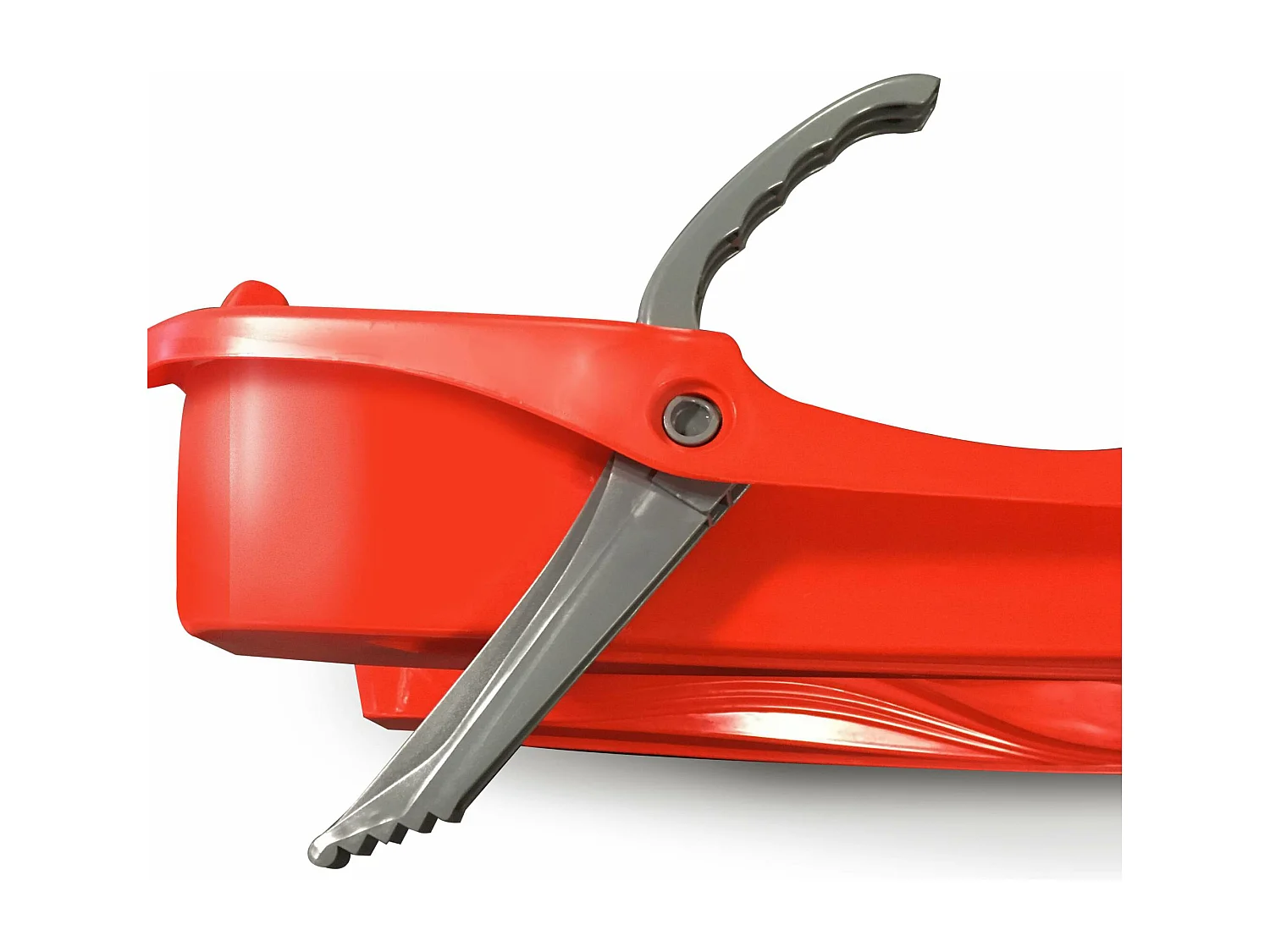 Lot de 2 luges 2 places Rouges avec freins. ficelle et poignée tire luge. Made in France