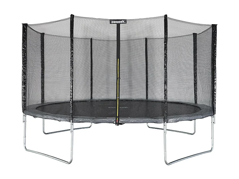 Trampoline rond Ø 400cm gris avec son filet de protection - Mercure - Trampoline de jardin 400 cm 4m| Qualité PRO. | Normes EU