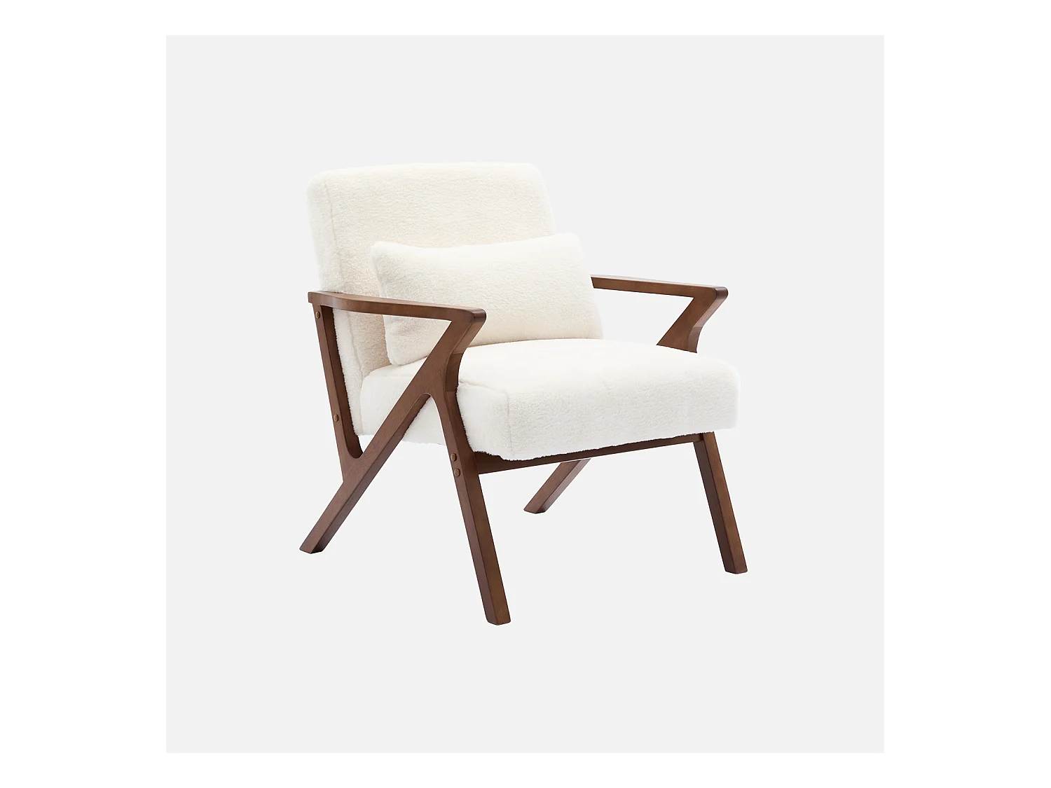 Poltrona scandinava in legno di hevea