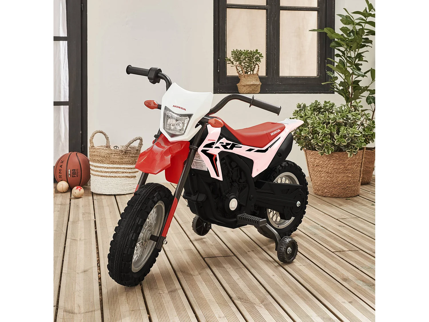 Moto électrique enfant Honda 6V. blanche. 1 place