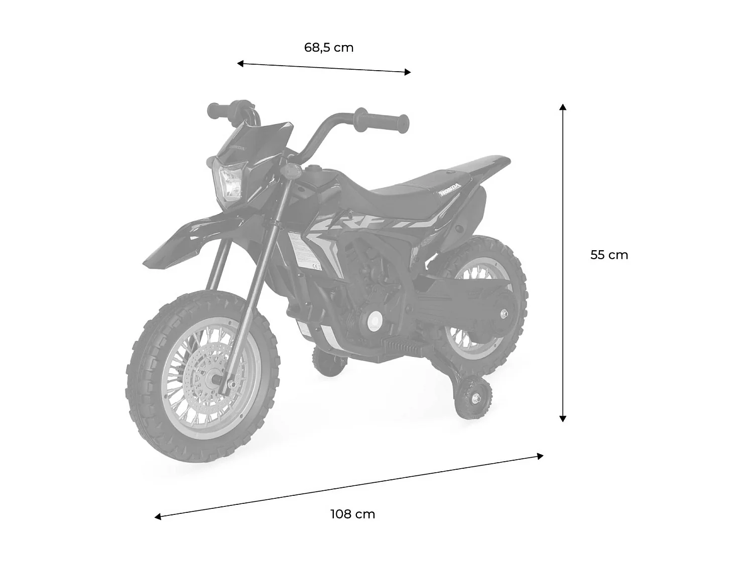 Moto électrique enfant Honda 6V. noire. 1 place