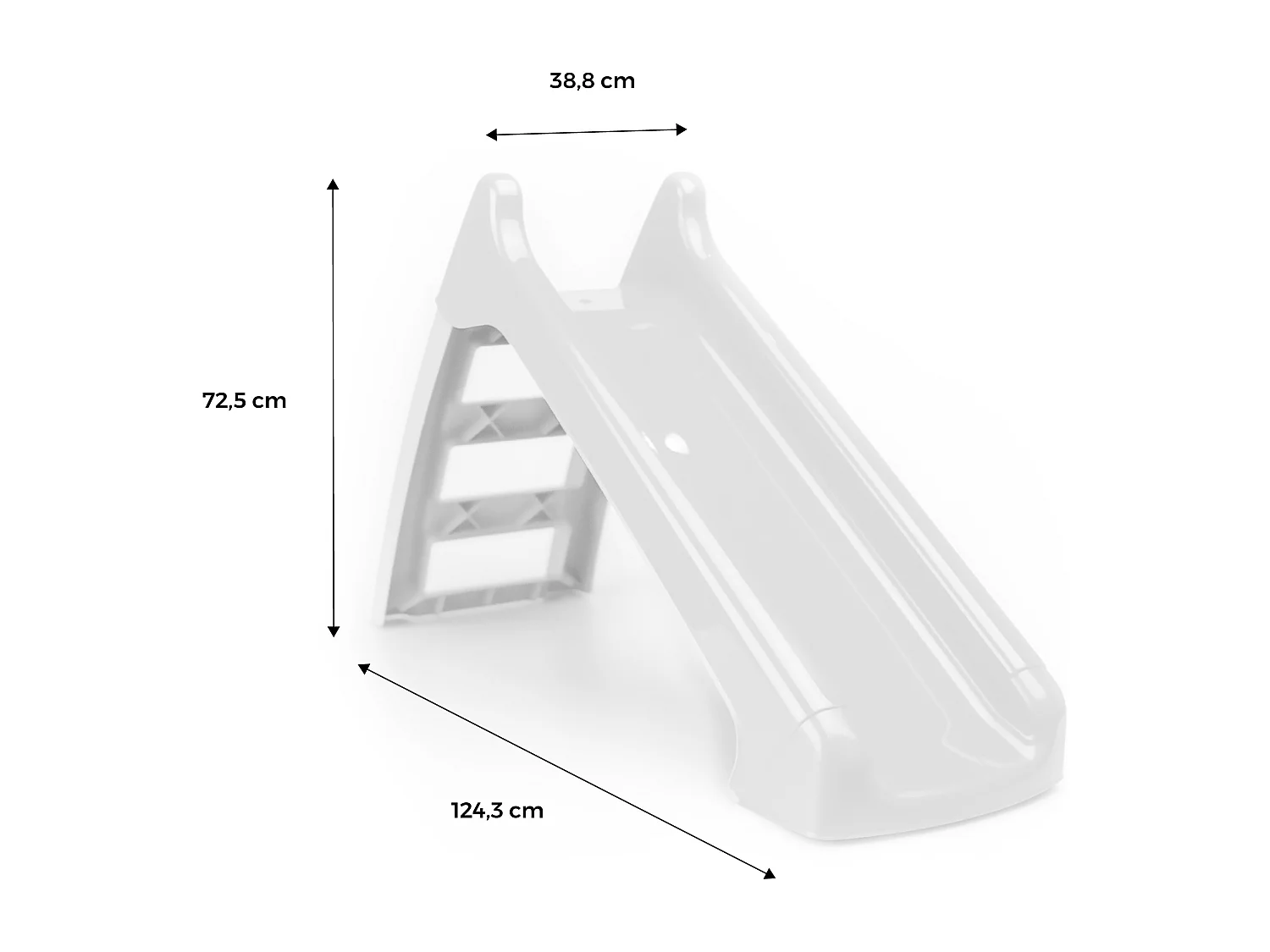 Pequeño tobogán para niños pequeños, 120cm verde