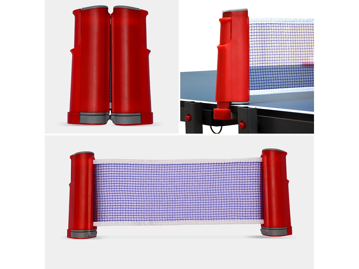 Table de ping pong OUTDOOR bleue - table pliable avec 4 raquettes et 6 balles. pour utilisation extérieure. sport tennis de table