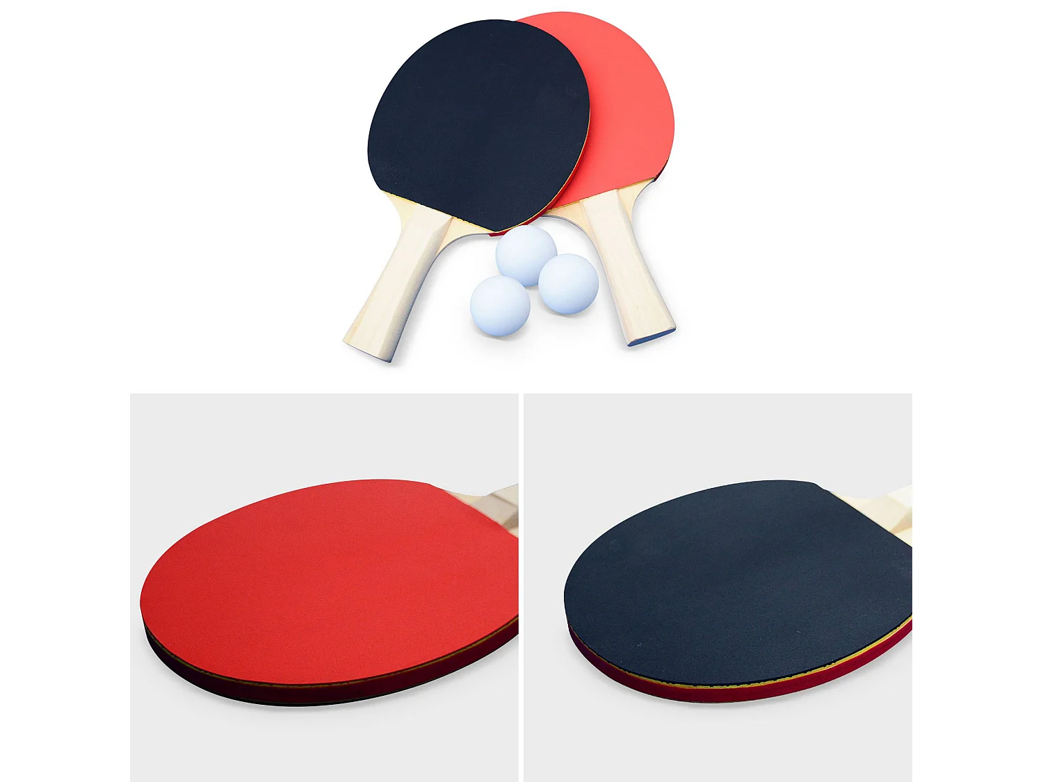 Table de ping pong OUTDOOR bleue - table pliable avec 4 raquettes et 6 balles. pour utilisation extérieure. sport tennis de table