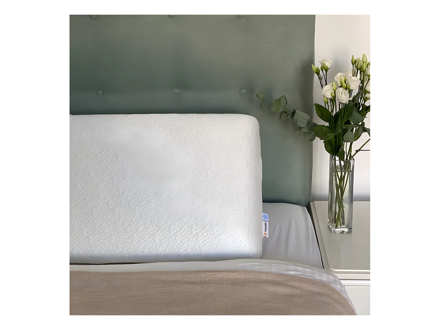 Almohada Infusionada con Gel Refrescante - 60x40 Tecnología de Enfriamiento Avanzada - ClimaConfort ICE