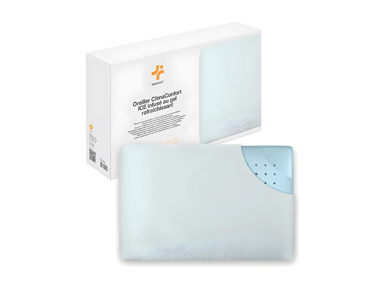 Almohada Infusionada con Gel Refrescante - 60x40 Tecnología de Enfriamiento Avanzada - ClimaConfort ICE