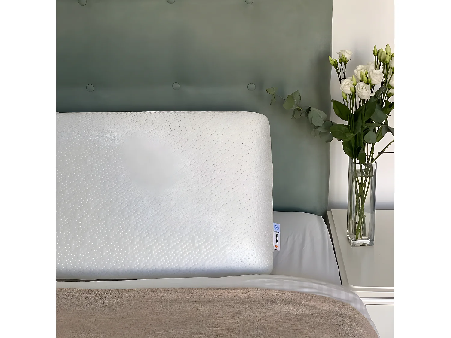 Almohada Infusionada con Gel Refrescante - 60x40 Tecnología de Enfriamiento Avanzada - ClimaConfort ICE