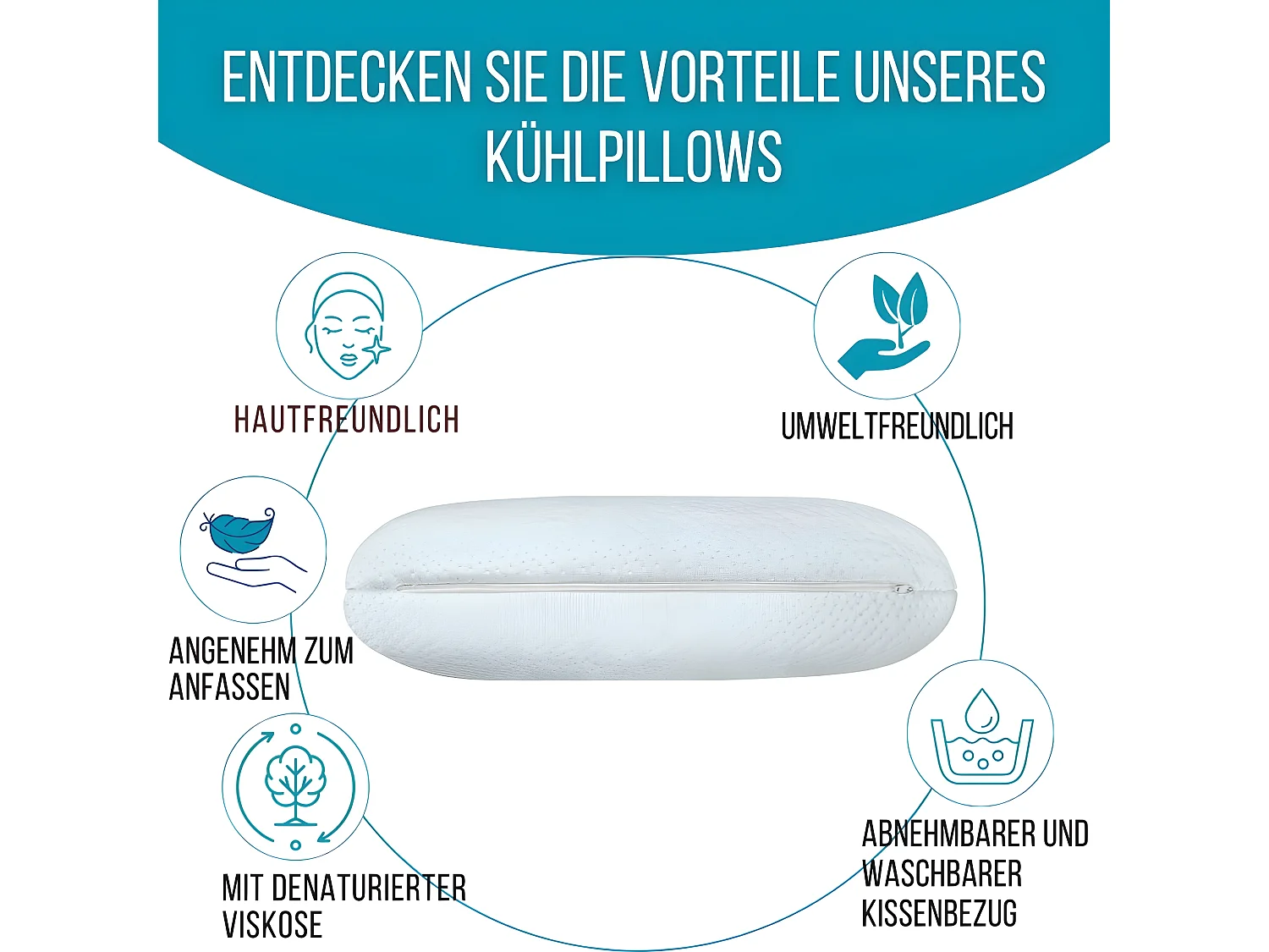 Almohada Infusionada con Gel Refrescante - 60x40 Tecnología de Enfriamiento Avanzada - ClimaConfort ICE