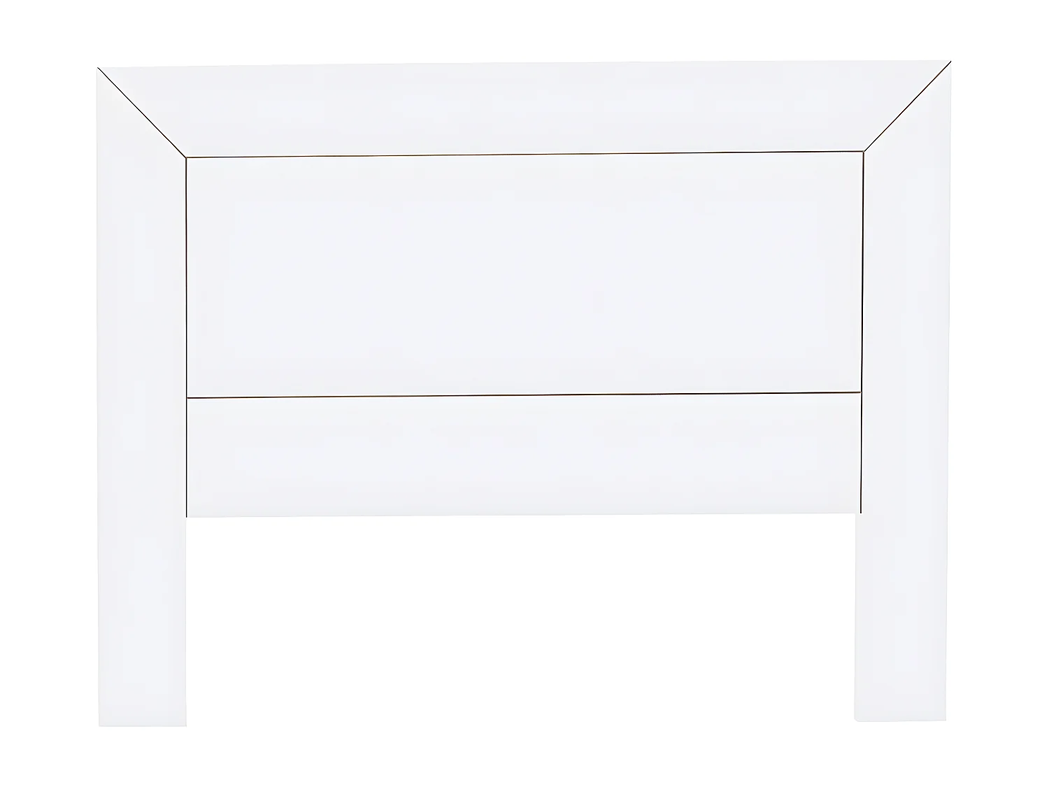 Cabecero para somier de 135 cm , pino y Mdf macizo, Moblit, serie Kalpe lacado, medidas: (110x145x2) cm ( altoxanchoxfondo), color blanco