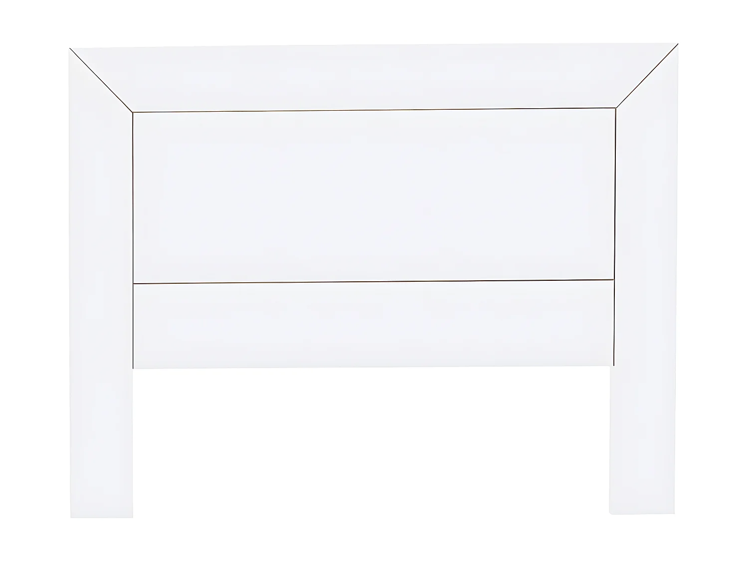 Cabecero para somier de 150 cm , pino macizo y Mdf, Moblit, serie Kalpe lacado, medidas: (110x160x2) cm ( altoxanchoxfondo), color blanco