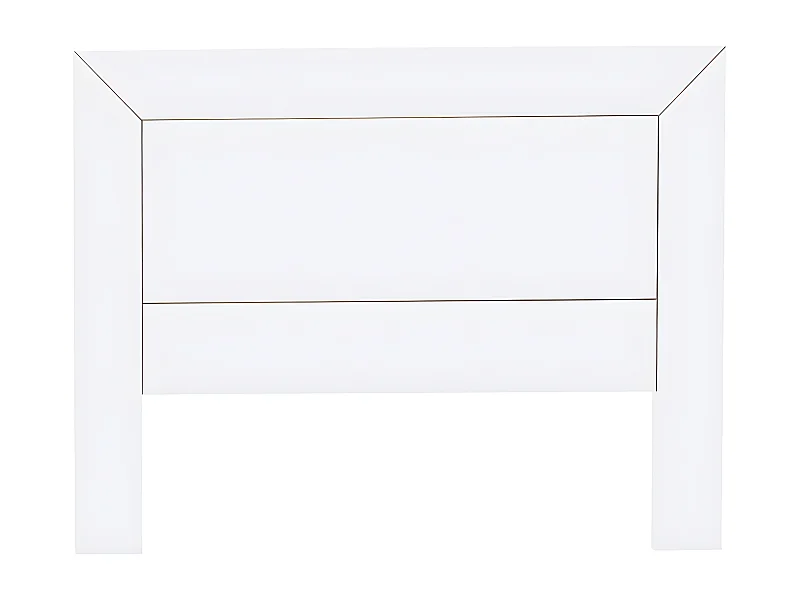 Cabecero para somier de 150 cm , pino macizo y Mdf, Moblit, serie Kalpe lacado, medidas: (110x160x2) cm ( altoxanchoxfondo), color blanco