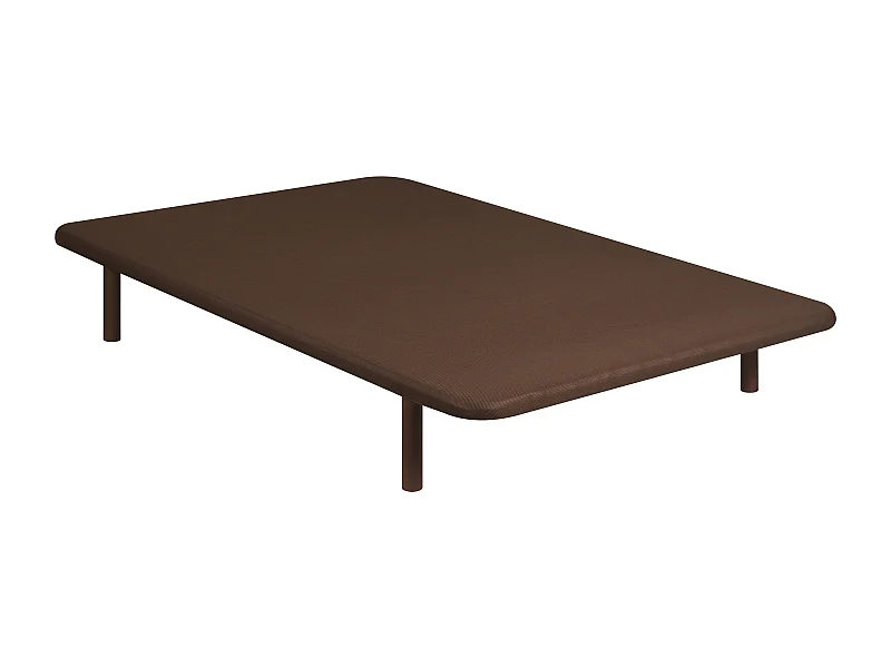 Base estofada 160 x 200 cm | PIKOLIN | Castanho | 4 Pés | Montagem incl