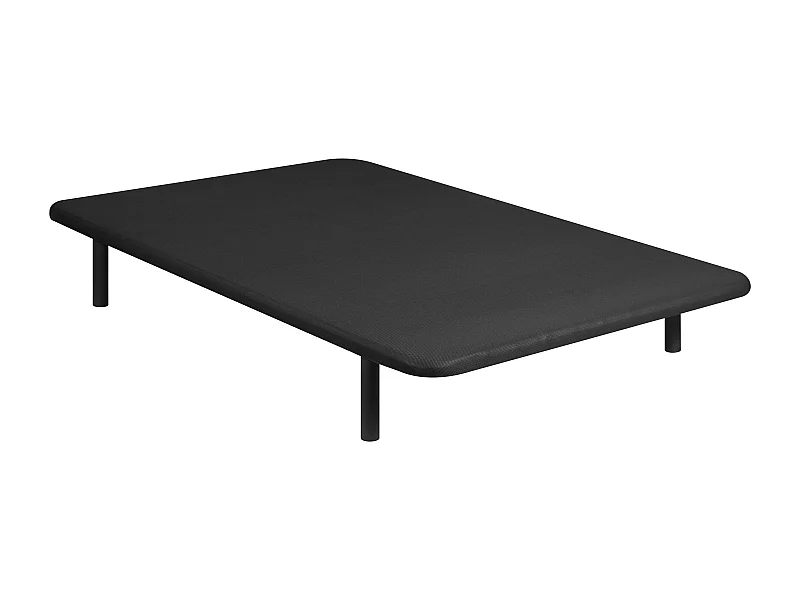 Base estofada 90 x 190 cm | PIKOLIN | Preto | 4 Pés | Montagem incl