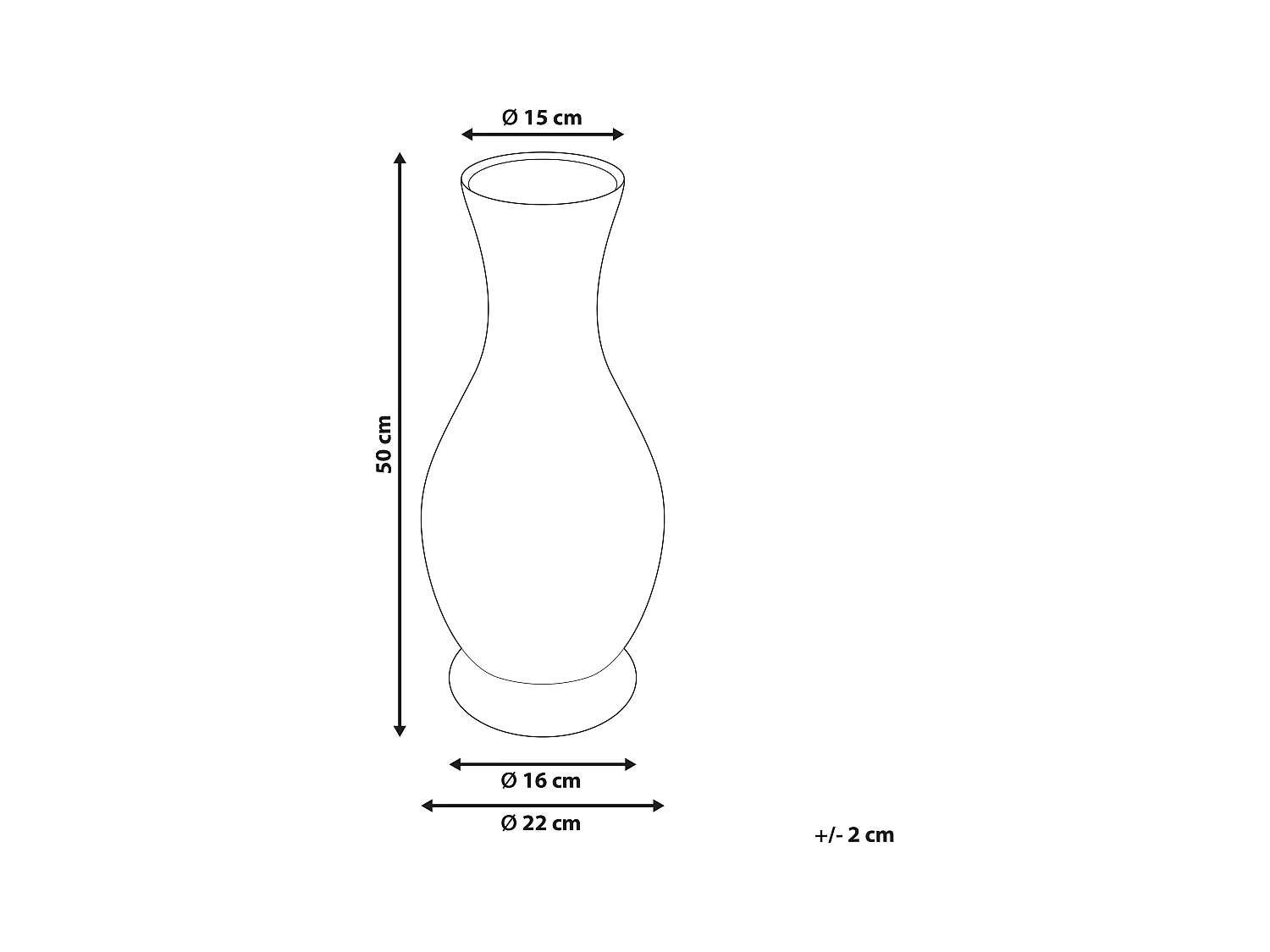 Vase décoratif TRINISA Rotin 50 cm Naturel
